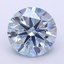 6.67 Ct. Fancy Vivid  Blue Round Lab Grown Diamond