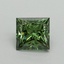 0.95 Ct. Fancy Vivid Green Princess Lab Grown Diamond