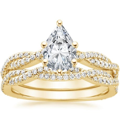 18K Yellow Gold Petite Luxe Twisted Vine Bridal Set (1/2 ct. tw.)