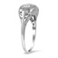 The Corabelle Ring, smalltop view on a hand