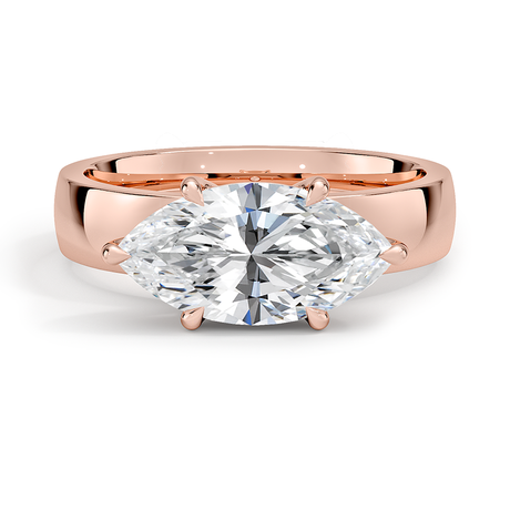 14K Rose Gold Peyton East-West Solitaire Ring