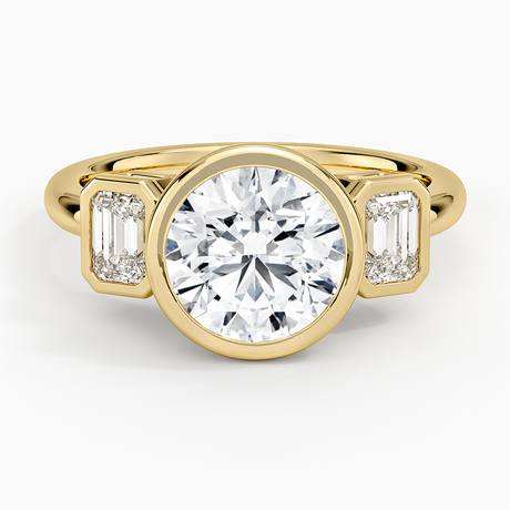Rhiannon Bezel Three Stone Diamond Ring