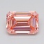 2.96 Ct. Fancy Vivid  Pink Emerald Lab Grown Diamond