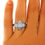 The Marcia Ring, smalltop view on a hand