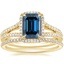 18K Yellow Gold Fortuna Diamond Ring (1/2 ct. tw.) with Whisper Eternity Diamond Ring (1/4 ct. tw.)