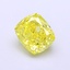 1.22 Ct. Fancy Vivid  Yellow Cushion Lab Grown Diamond
