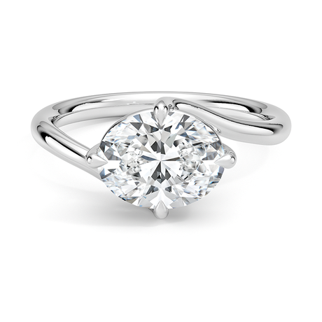 Platinum East-West Atelier Diamond Ring