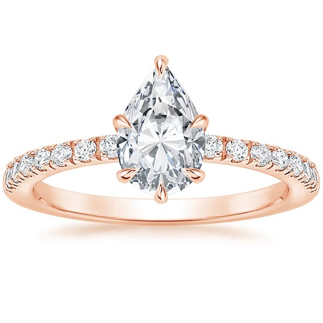14K Rose Gold Bliss Diamond Ring (1/6 ct. tw.) with Bliss Diamond Ring (1/5 ct. tw.)