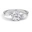 Custom Asymmetrical Three Stone Marquise Diamond Ring