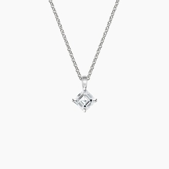Single Bail Four Prong Pendant in Platinum