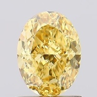 1.25 Ct. Fancy Vivid Yellow Oval Lab Grown Diamond
