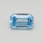 0.33 Ct. Fancy Vivid Blue Emerald Lab Grown Diamond