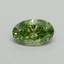 0.37 Ct. Fancy Vivid Green Oval Lab Grown Diamond