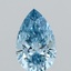 1.23 Ct. Fancy Vivid Blue Pear Lab Grown Diamond