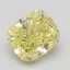 1.71 Ct. Fancy Intense Yellow Cushion Diamond