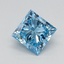 0.60 Ct. Fancy Vivid Blue Princess Lab Grown Diamond