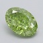 2.03 Ct. Fancy Vivid  Green Oval Lab Grown Diamond