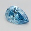 1.58 Ct. Fancy Vivid Blue Pear Lab Grown Diamond