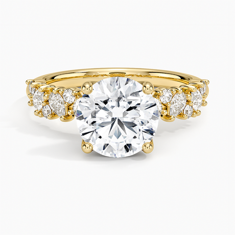 18K Yellow Gold Olivetta Diamond Ring