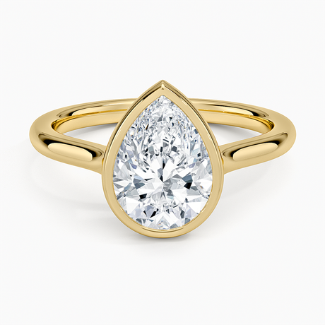 Bezel Set Engagement Ring - Luna