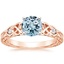 14K Rose Gold Aberdeen Celtic Diamond Ring, smalltop view