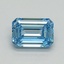 0.70 Ct. Fancy Vivid Blue Emerald Lab Grown Diamond