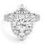 Custom Oval-Shaped Halo Diamond Ring