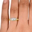 The Lakota Ring, smallzoomed in top view on a hand