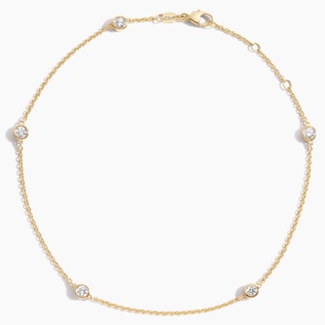 Five Diamond Bezel Anklet (1/2 ct. tw.)