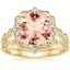 18KY Morganite Cadenza Halo Diamond Bridal Set (1/4 ct. tw.), smalltop view