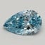 1.08 Ct. Fancy Intense Greenish Blue Pear Lab Grown Diamond