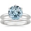 18KW Aquamarine Esme Bridal Set, smalltop view