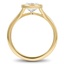 Modern Solitaire Engagement Ring, smallside view