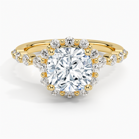 18K Yellow Gold Marseille Halo Diamond Ring (1/2 ct. tw.)