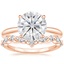 14KR Moissanite Freesia Ring with Curved Versailles Diamond Ring, smalltop view