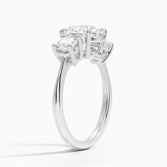 Luxe Selene Three Stone with 2ct Round Certified Lab Diamond