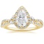 18KY Moissanite Luxe Willow Halo Diamond Ring (2/5 ct. tw.), smalltop view