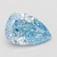 1.56 Ct. Fancy Vivid Blue Pear Lab Grown Diamond