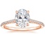 14K Rose Gold Luxe Dawn Diamond Ring, smalltop view