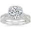 18K White Gold Tacori Dantela Bloom Diamond Ring with Simply Tacori Diamond Ring (1/5 ct. tw.)