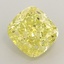 2.74 Ct. Fancy Vivid  Yellow Cushion Lab Grown Diamond