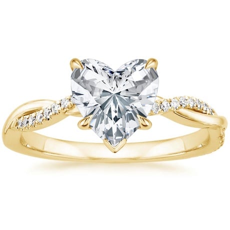18K Yellow Gold Petite Twisted Vine Diamond Bridal Set (1/4 ct. tw.)