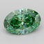 4.58 Ct. Fancy Vivid Green Oval Lab Grown Diamond