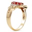 The Mateja Ring, smalltop view on a hand