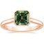 14K Rose Gold Luna 2mm Bezel Ring, smalltop view