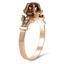 The Genette Ring, smalltop view on a hand