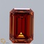 2.00 Ct. Fancy Vivid  Orange Emerald Lab Grown Diamond