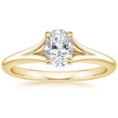 18K Yellow Gold Reverie Ring with Flair Diamond Ring (1/6 ct. tw.)