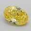 0.84 Ct. Fancy Vivid Yellow Oval Lab Grown Diamond