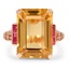 Retro Citrine Cocktail Ring